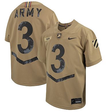 Youth Nike #3 Tan Army Black Knights 2023 Rivalry Collection Game Jersey