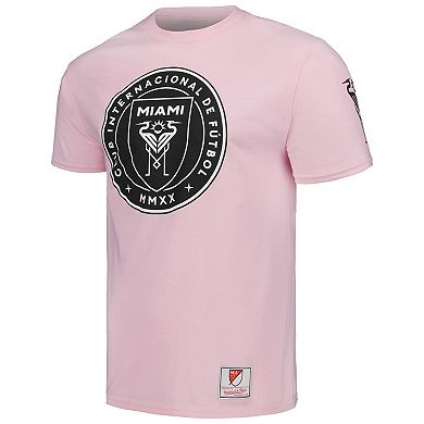Men's Mitchell & Ness Pink Inter Miami CF Team Trio Lockup T-Shirt