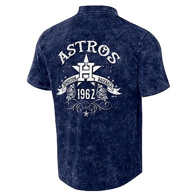 Men's Darius Rucker Collection by Fanatics  Navy Houston Astros Denim Team Color Button-Up Shirt