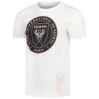 Men's Mitchell & Ness White Inter Miami CF Crest T-Shirt