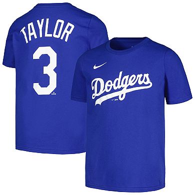 Youth Nike Chris Taylor Royal Los Angeles Dodgers Player Name & Number T-Shirt