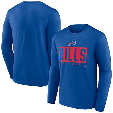 Men's Fanatics Branded Royal Buffalo Bills Stack The Box Long Sleeve T-Shirt