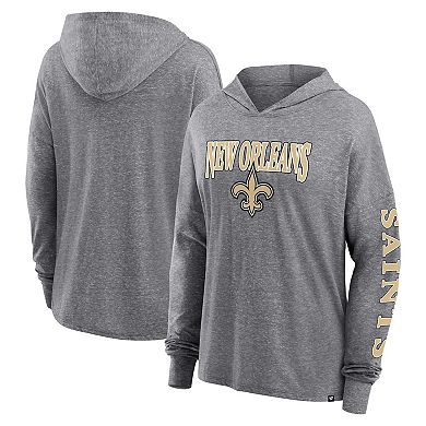Women's Fanatics Branded Heather Gray New Orleans Saints Classic Outline Pullover Hoodie
