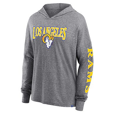 Women's Fanatics Branded Heather Gray Los Angeles Rams Classic Outline Pullover Hoodie