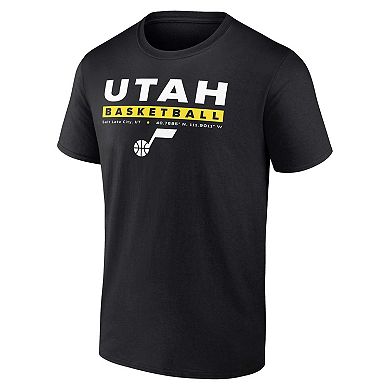 Men's Fanatics Branded Black/White Utah Jazz Two-Pack Just Net Combo Set