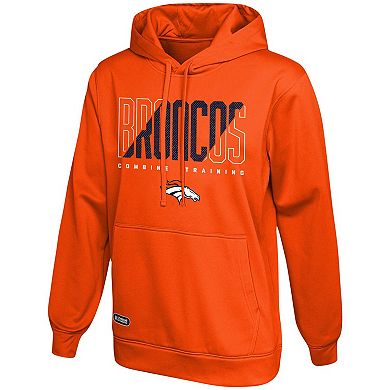 Men's Orange Denver Broncos Backfield Combine Authentic Pullover Hoodie