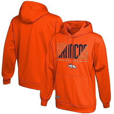 Men's Orange Denver Broncos Backfield Combine Authentic Pullover Hoodie