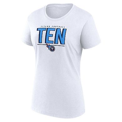 Women's Fanatics Branded Navy/White Tennessee Titans Two-Pack Combo Cheerleader T-Shirt Set