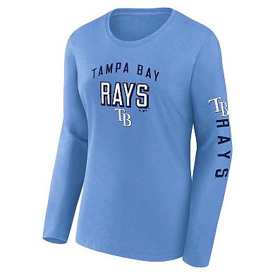 Women's Fanatics Branded Light Blue/Navy Tampa Bay Rays T-Shirt Combo Pack