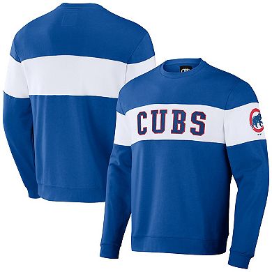 Men's Darius Rucker Collection by Fanatics Royal Chicago Cubs Stripe Pullover Sweatshirt
