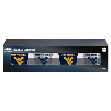 West Virginia Mountaineers Four-Pack Shot Glass Set