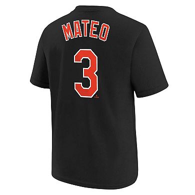 Youth Nike Jorge Mateo Black Baltimore Orioles Player Name & Number T-Shirt