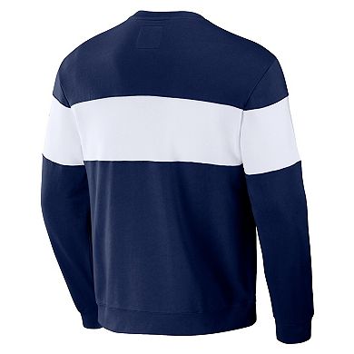Men's Darius Rucker Collection by Fanatics Navy Seattle Mariners Stripe Pullover Sweatshirt