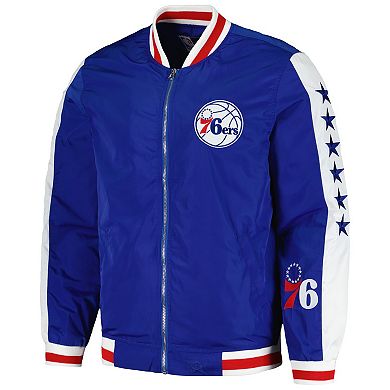 Men's JH Design  Royal Philadelphia 76ers Full-Zip Bomber Jacket