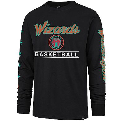 Men's '47 Black Washington Wizards 2023/24 City Edition Triplet Franklin Long Sleeve T-Shirt