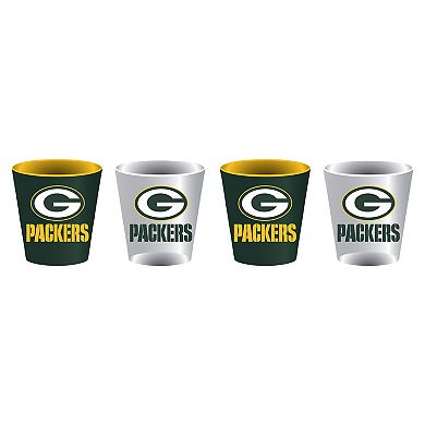 Green Bay Packers Four-Pack Shot Glass Set