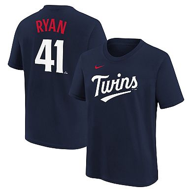 Youth Nike Joe Ryan Navy Minnesota Twins Name & Number T-Shirt