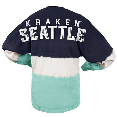 Women's Spirit Jersey Deep Sea Blue/Light Blue Seattle Kraken Ombre Long Sleeve T-Shirt