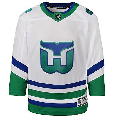Youth White Carolina Hurricanes Whalers Premier Jersey