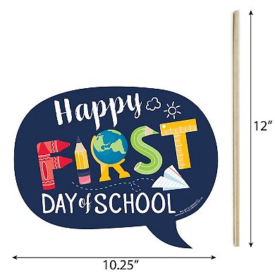 Big Dot Of Happiness Funny First Day Of School Back To School Class Photo Booth Props 10 Pc