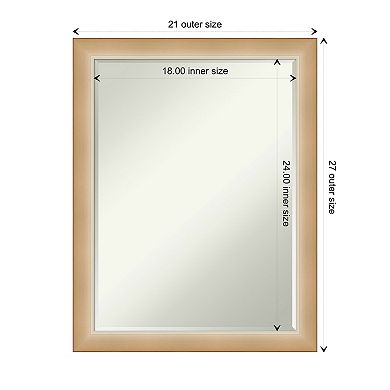 Eva Narrow Petite Bevel Bathroom Wall Mirror