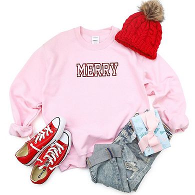 Embroidered Merry Sweatshirt