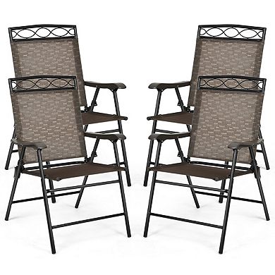 Set of 4 Patio Folding Chairs