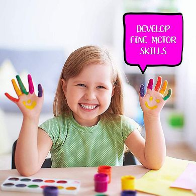 Watercolor Paint Set For Kids Washable Paints With Paintbrush