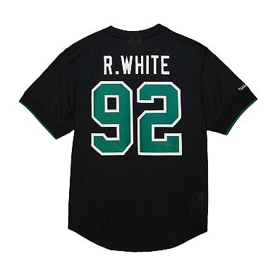 Men's Mitchell & Ness Reggie White Black Philadelphia Eagles Retired Player Name & Number Mesh Top