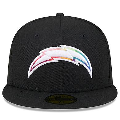 Men's New Era  Black Los Angeles Chargers 2023 NFL Crucial Catch 59FIFTY Fitted Hat
