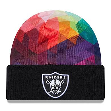 Men's New Era  Black Las Vegas Raiders 2023 NFL Crucial Catch Cuffed Knit Hat