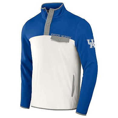 Men's Darius Rucker Collection by Fanatics Royal/White Kentucky Wildcats Micro Fleece Half-Snap Jacket