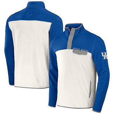 Men's Darius Rucker Collection by Fanatics Royal/White Kentucky Wildcats Micro Fleece Half-Snap Jacket