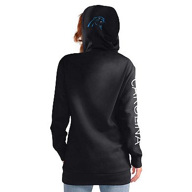 Women's G-III 4Her by Carl Banks Black Carolina Panthers Extra Inning Pullover Hoodie