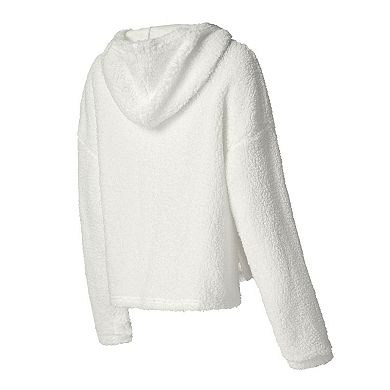 Women's Concepts Sport  White Denver Broncos Fluffy Pullover Sweatshirt & Shorts Sleep Set