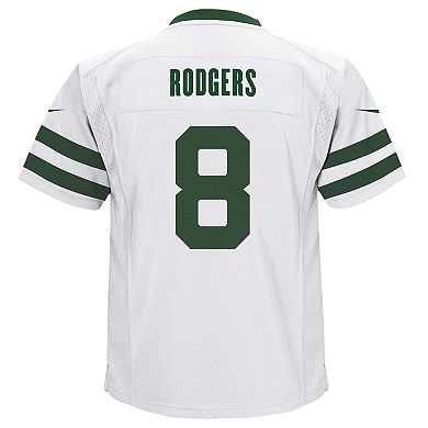 Preschool Nike Aaron Rodgers White New York Jets Alternate Game Jersey