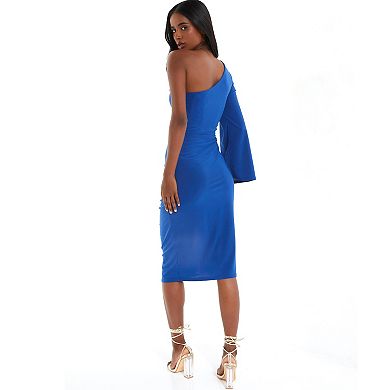 Quiz Women's Ity Midi Dress With One Shoulder Detail