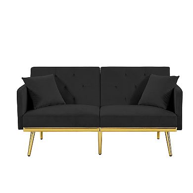 F.c Design Velvet Sofa Bed - Luxurious And Comfortable Sleeper Sofa With Elegant Velvet Upholstery