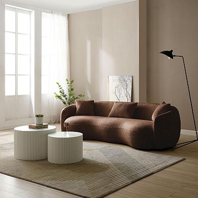 F.c Design Mid Century Modern Curved Living Room Sofa
