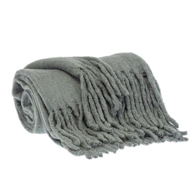 Gray Transitional Solid Pattern Throw Blanket 52" x 67"