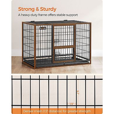 Heavy-duty Dog Crate, Dog Kennel, For Large And Medium Dogs, Anti-escape, Double Removable Door