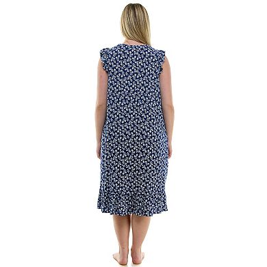 Women's Croft & Barrow® Ruffled Sleeveless Long Nightgown