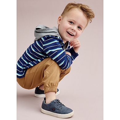 Toddler Boy Carter's 2-pc. Striped Hooded Tee & Canvas Pant Set