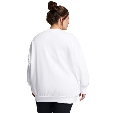 Plus Size Under Armour UA Rival Fleece Oversized Crew Sweatshirt