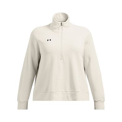 Plus Size Under Armour UA Rival Fleece Textured Half-Zip Top