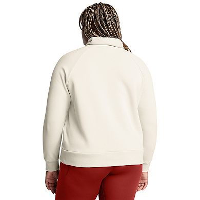 Plus Size Under Armour UA Rival Fleece Textured Half-Zip Top