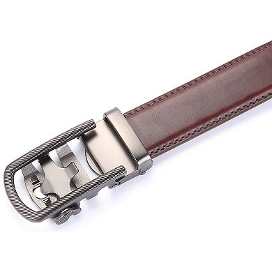Men's Ribbed Metal Ratchet Belt