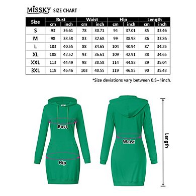 Women's Long Sleeve Pullover Hooded Dress Slim Fit Tunic Mini Dress With Pocket