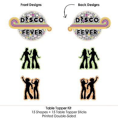 Big Dot Of Happiness 70's Disco - 1970s Disco Party Centerpiece Sticks - Table Toppers 15 Ct