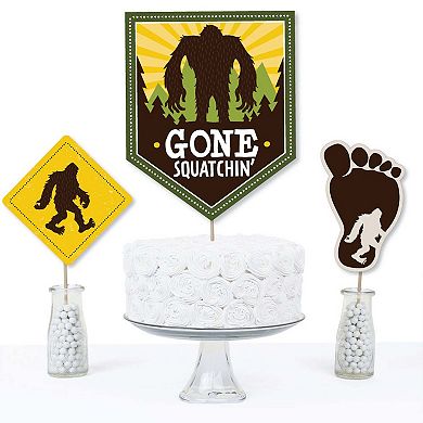 Big Dot Of Happiness Sasquatch Crossing - Bigfoot Party Centerpiece Stick Table Toppers 15 Ct